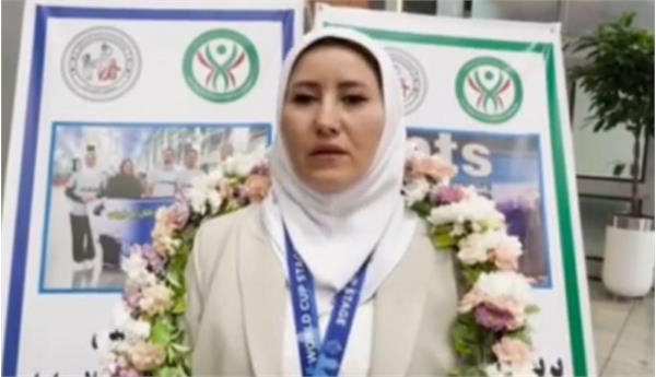 ریسا بایرامی اصل تکنانلو دارنده مدال برنز مسابقات جهانی کتل بل روسیه