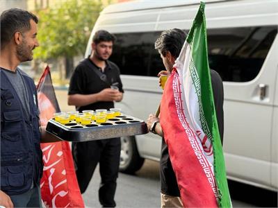 خدمت رسانی موکب فدراسیون آمادگی جسمانی و تندرستی در آیین تشییع رهبر شهید
