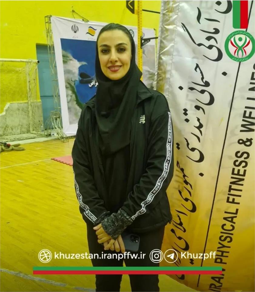 حضور لیدر و اجرای کننده ایروبیک خوزستانی در مسابقات ایروبیک  ساحلی قهرمانی کشور