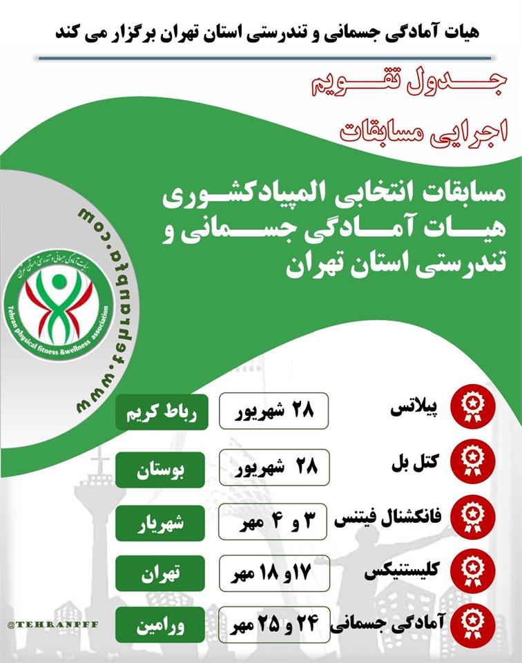 جدول زمانبندی انتخابی های المپیاد کشوری