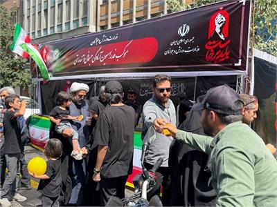 خدمت رسانی موکب فدراسیون آمادگی جسمانی و تندرستی در آیین تشییع رهبر شهید